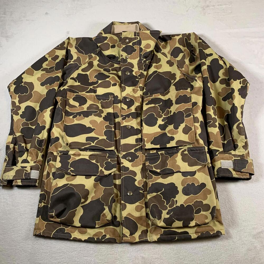 Vintage Columbia Jacket Mens Small Camo Gore-Tex Hunting Coat Made USA 90s Outdo
